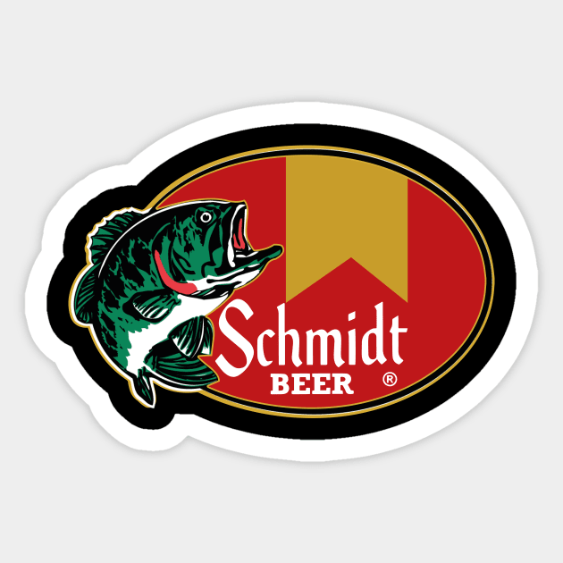 Rustic Schmidt Beer Advertisement Northern Pike Sticker by maximus123